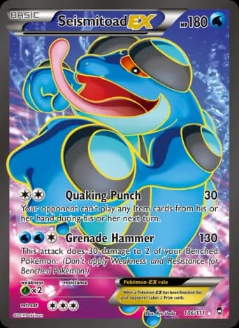 Seismitoad EX Pokémon card #106