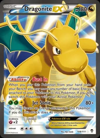 Dragonite EX Pokémon card #108