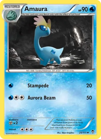 Amaura Pokémon card #25