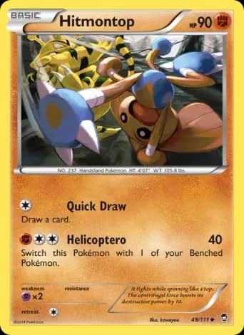 Hitmontop Pokémon card #49