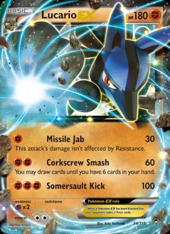Lucario EX Pokémon card #54