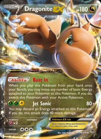 Dragonite EX Pokémon card #74