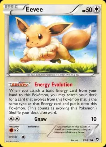 Eevee Pokémon card #80