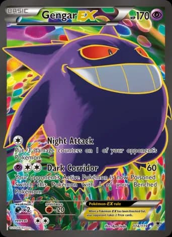 Gengar EX Pokémon card #114