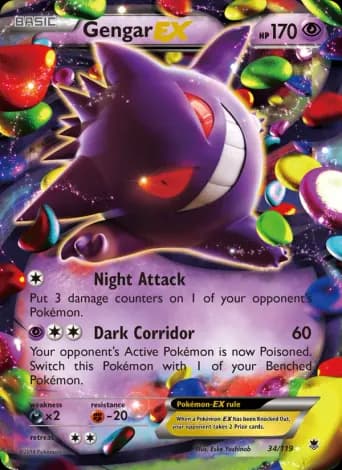 Gengar EX Pokémon card #34