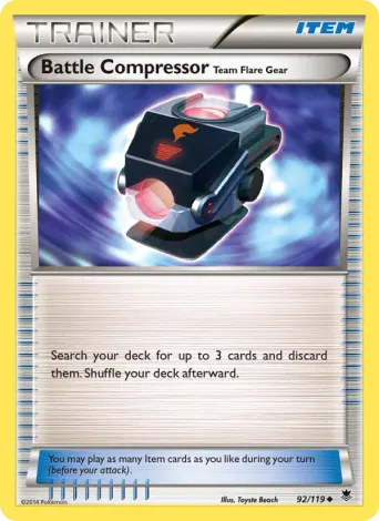 Battle Compressor Team Flare Gear Pokémon card #92