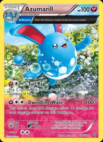 Azumarill Pokémon card #104