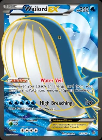 Wailord EX Pokémon card #147