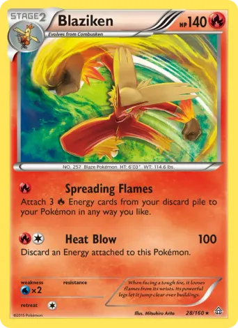 Blaziken Pokémon card #28