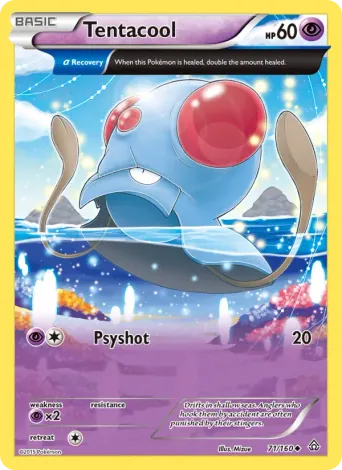 Tentacool Pokémon card #71