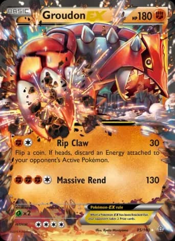 Groudon EX Pokémon card #85