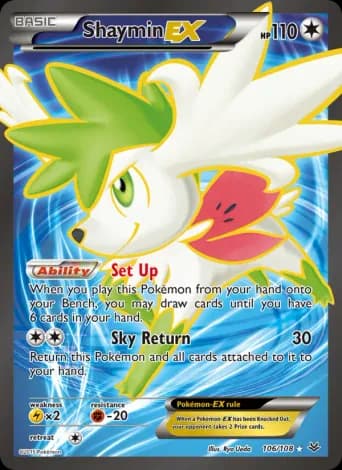 Shaymin EX Pokémon card #106