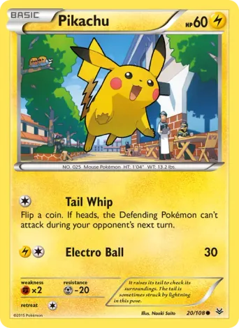 Pikachu Pokémon card #20
