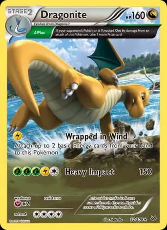 Dragonite Pokémon card #52