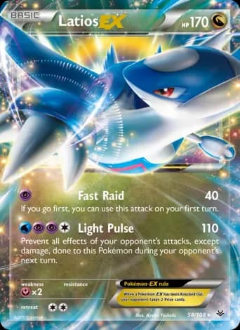 Latios EX Pokémon card #58