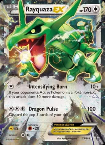 Rayquaza EX Pokémon card #75