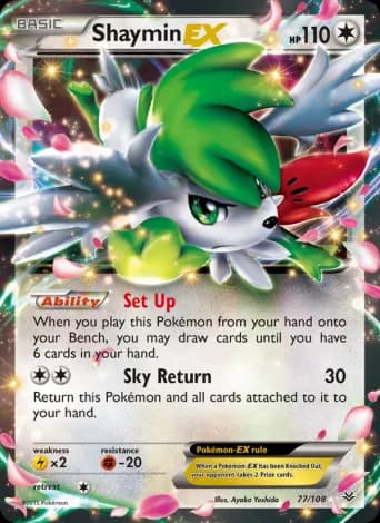 Shaymin EX Pokémon card #77