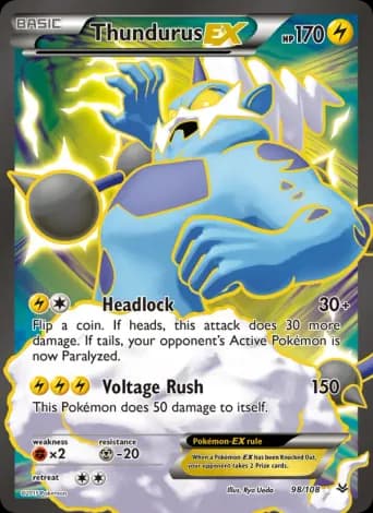 Thundurus EX Pokémon card #98