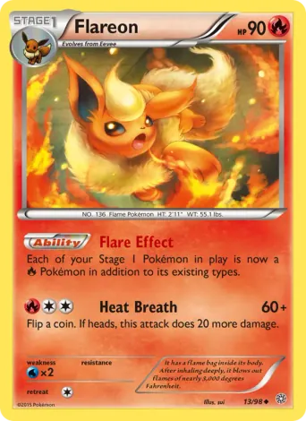 Flareon Pokémon card #13