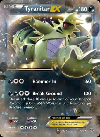 Tyranitar EX Pokémon card #42