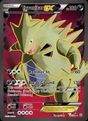 Tyranitar EX Pokémon card #91