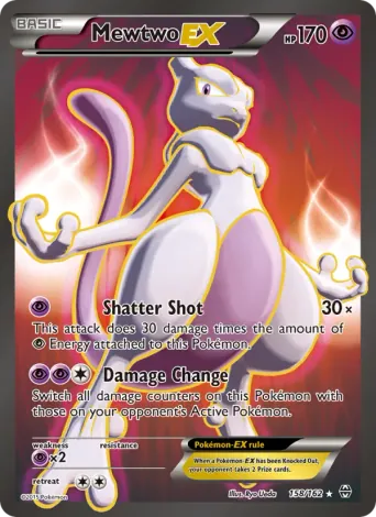 Mewtwo EX Pokémon card #158
