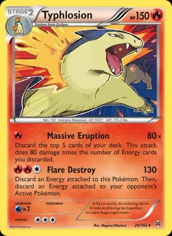Typhlosion Pokémon card #20