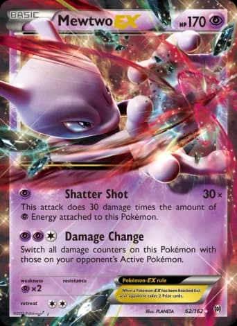 Mewtwo EX Pokémon card #62