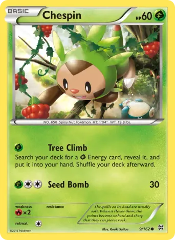Chespin Pokémon card #9