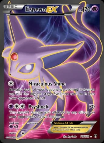 Espeon EX Pokémon card #117