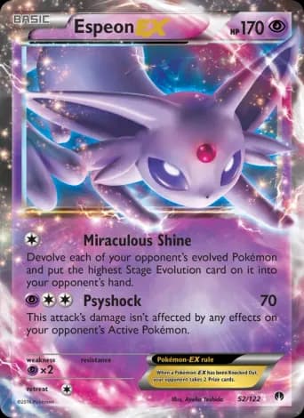 Espeon EX Pokémon card #52