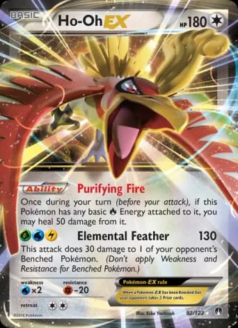 Ho-Oh EX Pokémon card #92