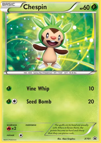Chespin Pokémon card #XY01