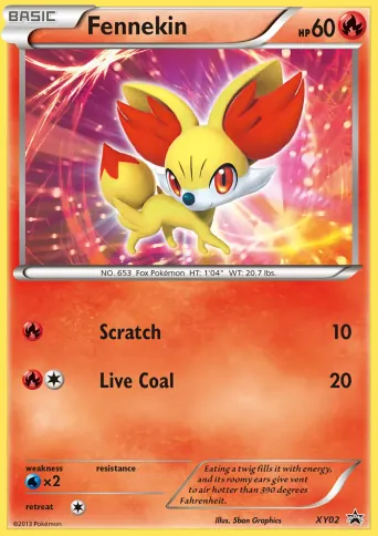 Fennekin Pokémon card #XY02