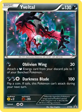 Yveltal Pokémon card #XY06