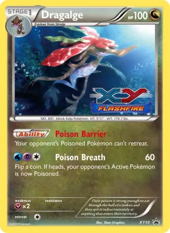 Dragalge Pokémon card #XY10