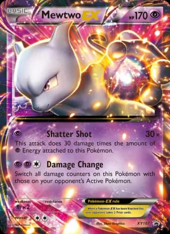 Mewtwo EX Pokémon card #XY107