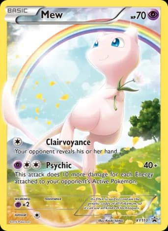 Mew Pokémon card #XY110