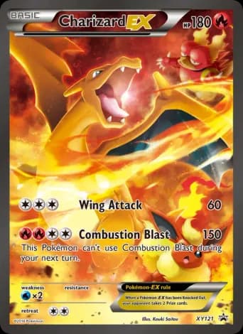Charizard EX Pokémon card #XY121