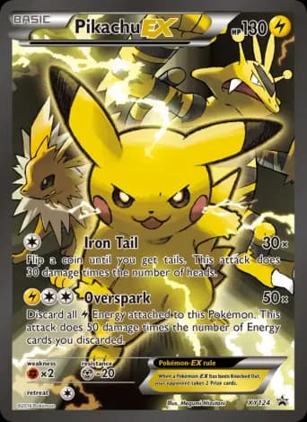 Pikachu EX Pokémon card #XY124
