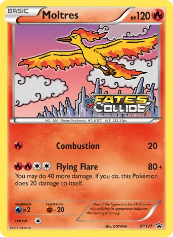 Moltres Pokémon card #XY127