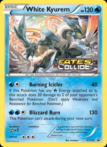 White Kyurem Pokémon card #XY128