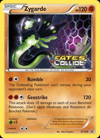 Zygarde Pokémon card #XY129