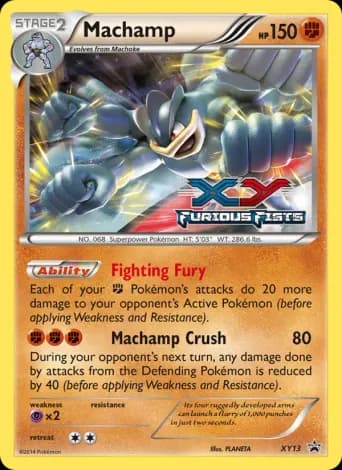 Machamp Pokémon card #XY13