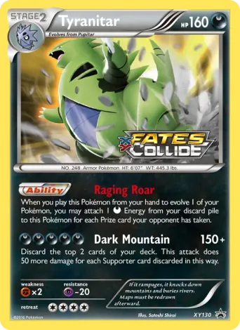 Tyranitar Pokémon card #XY130