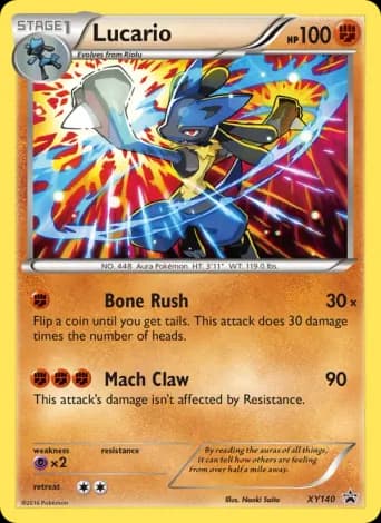Lucario Pokémon card #XY140