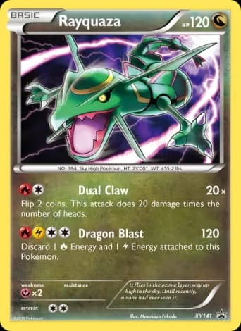 Rayquaza Pokémon card #XY141