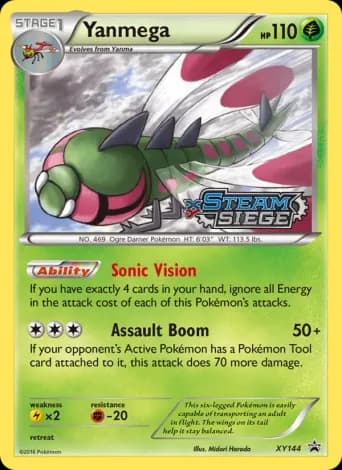 Yanmega Pokémon card #XY144
