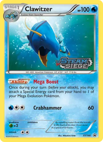 Clawitzer Pokémon card #XY146