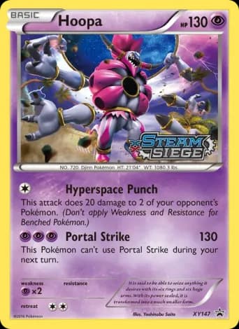 Hoopa Pokémon card #XY147